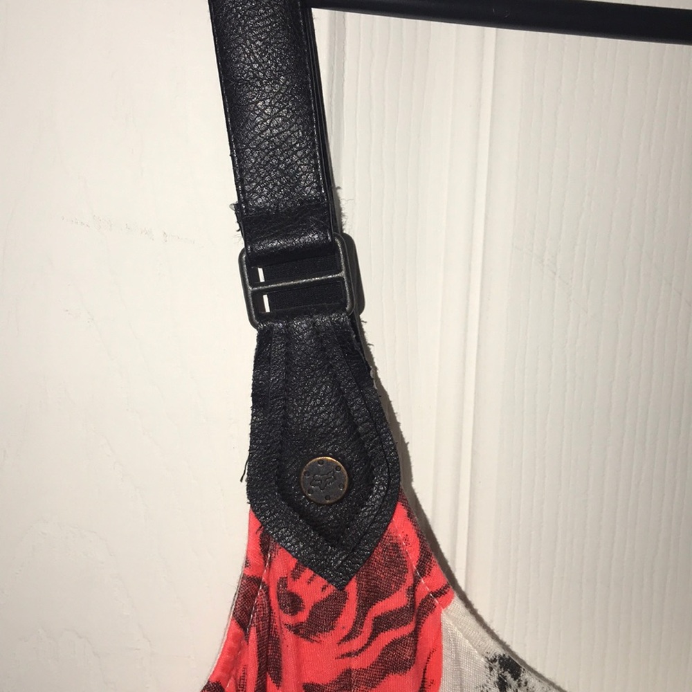 FOX Mini Dress with Leather Straps Small - Picture 5 of 8